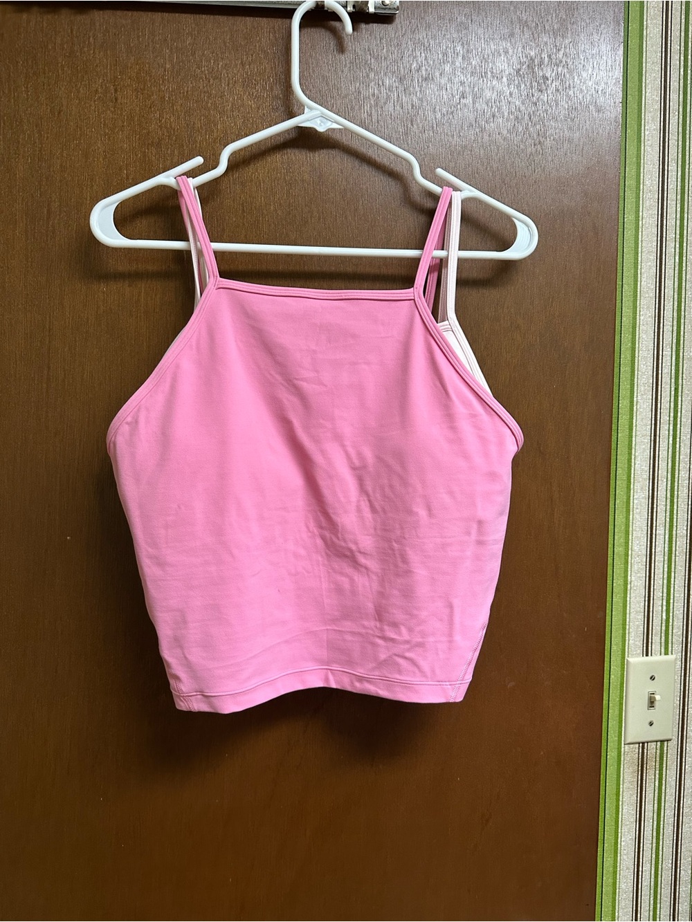 lululemon athletica Pink Square-Neck Double-Strap Cami